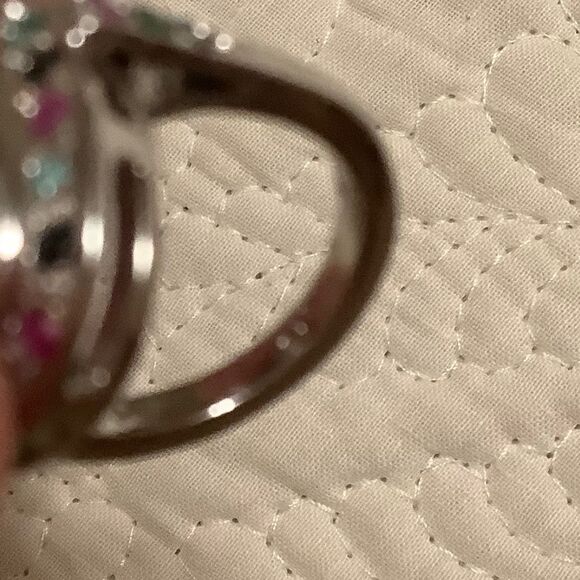 𝅺sterling SILVER 925 AMETHYST/RUBY/EMERALD/SAPPHIRE WOMAN RING SIZE US 7.5​​ - Picture 10 of 12